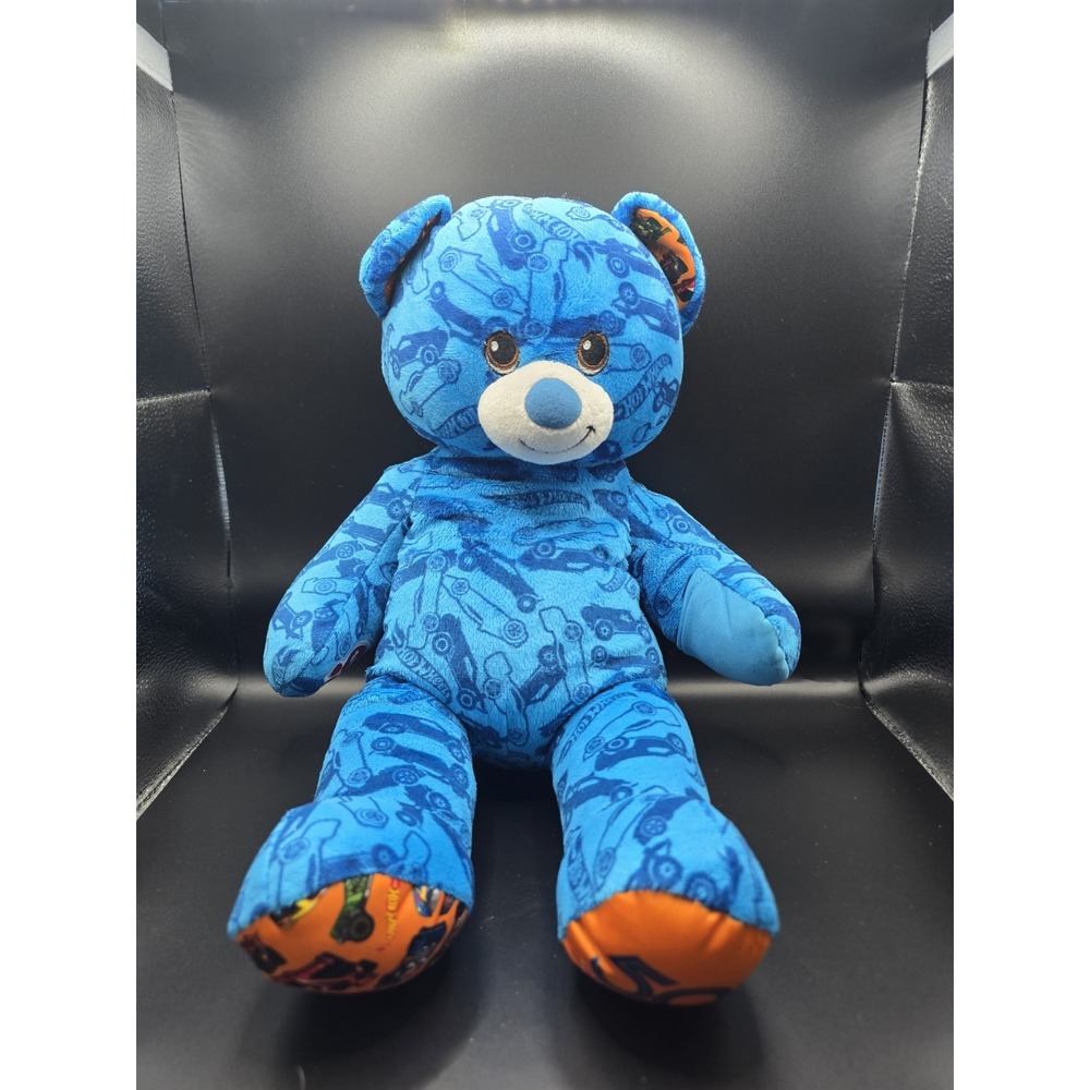 Build A Bear Blue Hot Wheels 50TH Anniversary Edition Plush Bear